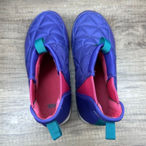 Teva~Girls~”Ember Mid Ultraviolet/Pink Quilted Classic Micro-Fiber Bootie~Size 4 - Picture 5 of 8